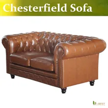 U-BEST high quality Chesterfield 2 seater Sofa,Designer chesterfield sofa,  leather loveseat sofa, living room furniture