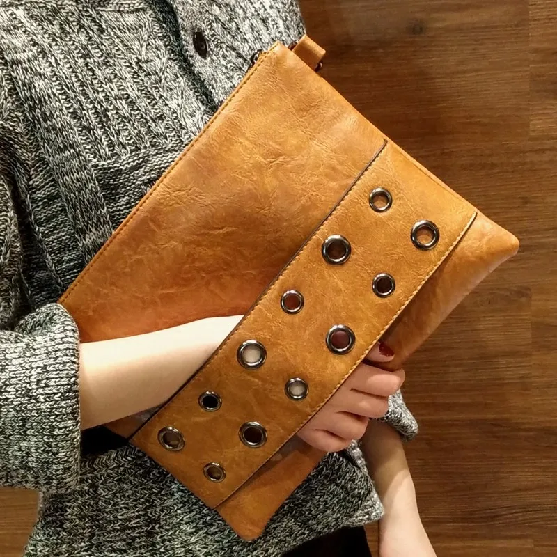 

New Fashion Solid Women's Clutch Bag Leather Women Casual Envelope Bag Evening Bag Female Clutches Handbag Purse Bolsas Feminina