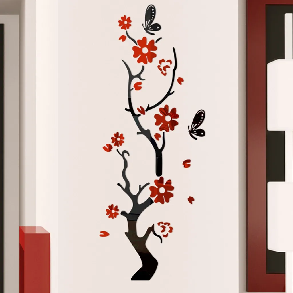 

Flower Wall Sticker Modern 3D Diy Plum Blossom Fashion Acrylic Wall Sticker Modern Stickers Decoration d90410