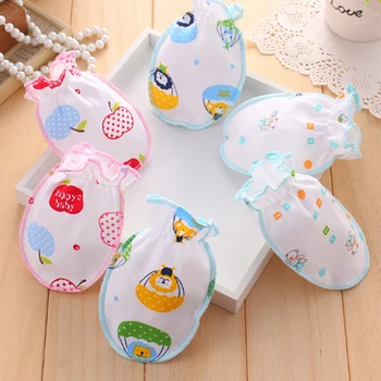 

1Pair Cotton Blend Baby Gloves Anti Scratch Face Hand Guards Protection Soft Newborn Mittens Baby Shower Gift For Baby Girl Boy