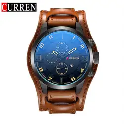 CURREN relogio мужские спортивные часы Для мужчин Военная Кварцевые женские наручные часы лучший бренд роскошные кожаные спортивные наручные