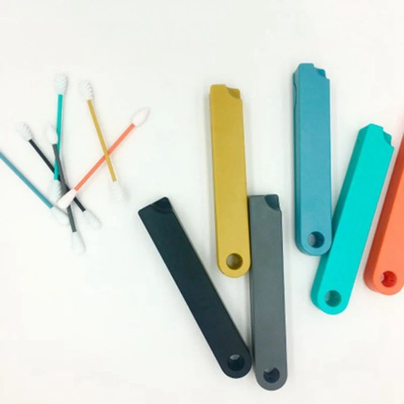 

2019 New Reusable Cotton Swab Ear Cleaning Cosmetic Cotton Buds Silicone Swabs For Cleaning Makeup Mascara Eyelash Extension
