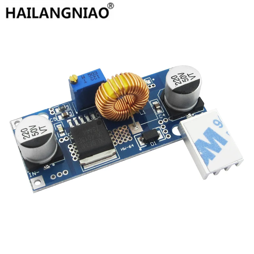 1PCS 5A DC DC Step Down Adjustable Power Supply Module Lithium Charger XL4015 4 38V 96