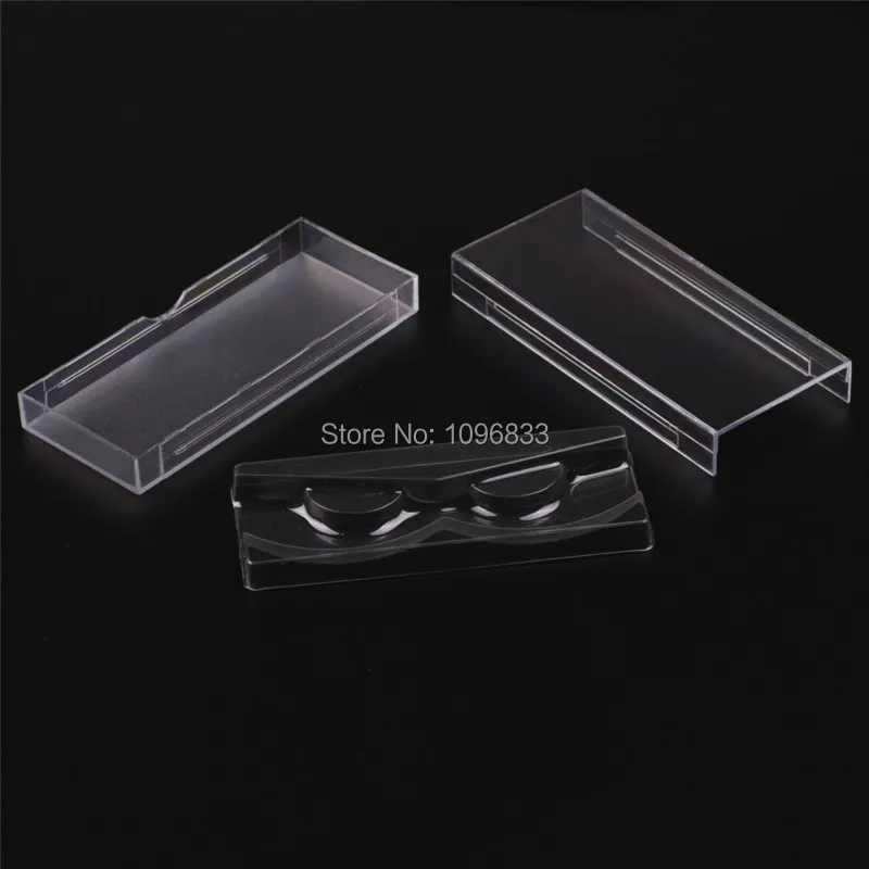 

25sets/lot Empty Arcylic False Eyelashes Case DIY Clear 3D Eyelashes Storage Box Elegant Cosmetic Eyelash Makeup Packing Tool