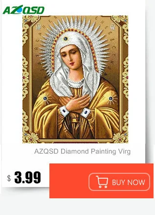AZQSD полная круглая Алмазная Картина Портрет икона мозаика ручной работы Рукоделие домашний декор Алмазная вышивка религиозный подарок