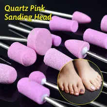 12 шт. керамические фрезы для ногтей кварцевые розовые полировочные головки Полировочная головка для розовых ногтей полировальная машина шлифовальные наконечники