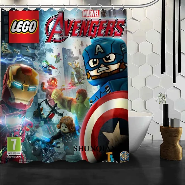 Custom lego Shower Curtain High Quality bathroom Accessories Polyester