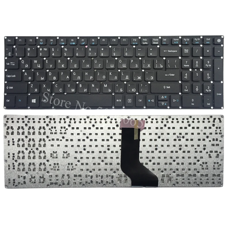 RU Русская клавиатура для ноутбука acer Aspire E5-722 E5-772 V3-574G E5-573T E5-573 E5-573G E5-573T E5-532G F5-573G черный(Win 8