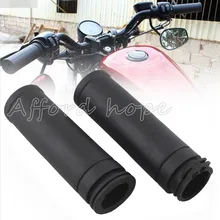 Черный резиновый мотоцикл " 25 мм Ручка Бар рукоятки для Harley Chopper Bobber круизер кастом
