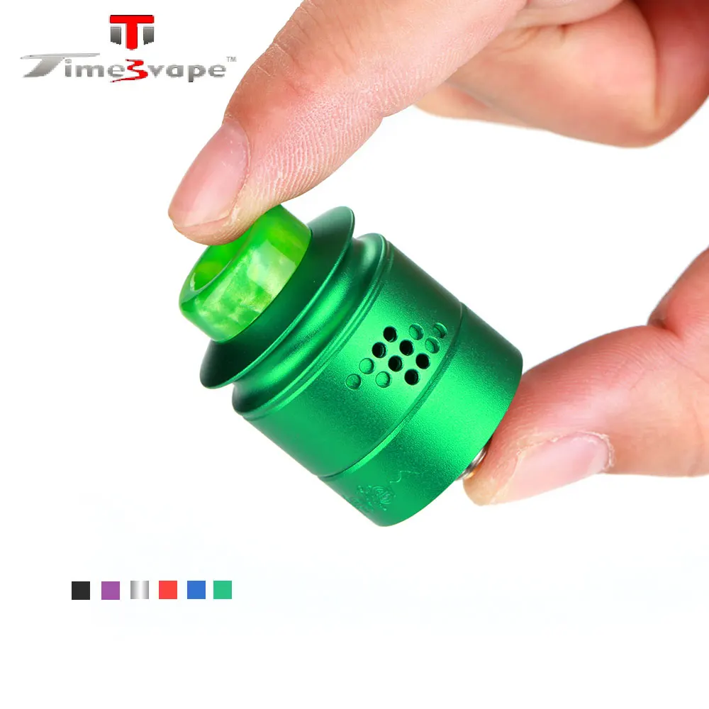 

Original Timesvape Reverie RDA 24mm Diameter Single Coil Tank with Multi-port Airflow System Design & 810 Drip Tip Squonker Tank