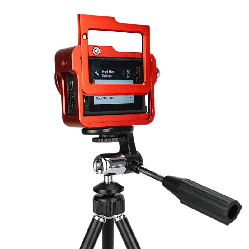  Aluminum Alloy cage Protective Housing Case Cover  Metal frame with lens cap for GoPro HERO4 Sports action camera accessories (16)