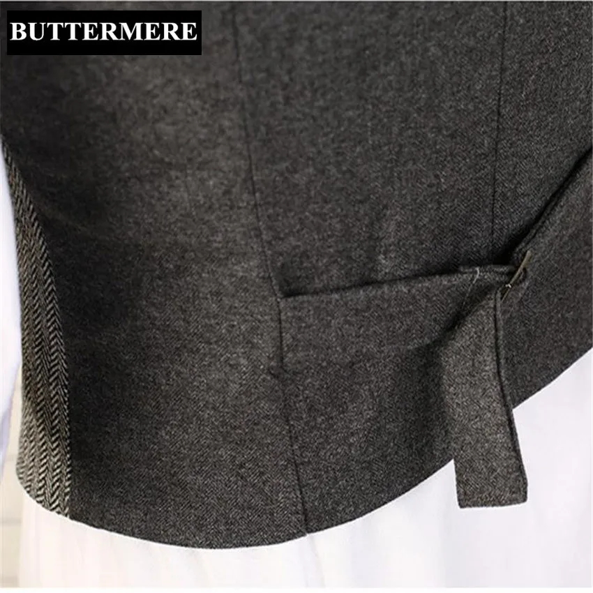 Women Suit Vest Woolen Suede Waistcoat V Neck Herringbone Chalecos Mujer Spring Ladies Waistcoat Khaki Gray Vintage Veste Femme