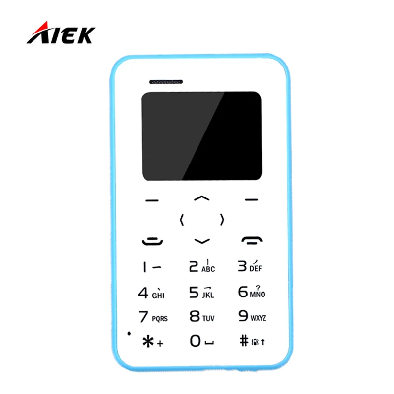 2017 Original AIEK AEKU Q2 Mini Cell Card Phone 4 8MM Ultra Thin Multi Language Card