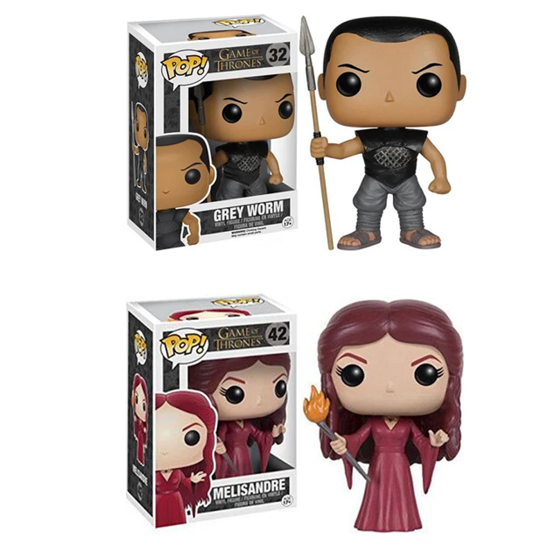 

Funko POP Song Of Ice And Fire Game Of Thrones GREY WORM & MELISANDRE Action & Toy Figures Collectible Model Toys for Children