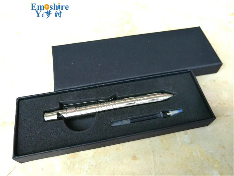 Emoshire Stainless steel whistle tactic pen tungsten steel defense pen assault pen anti-wolf survival key pen broken window pen attack head (10)