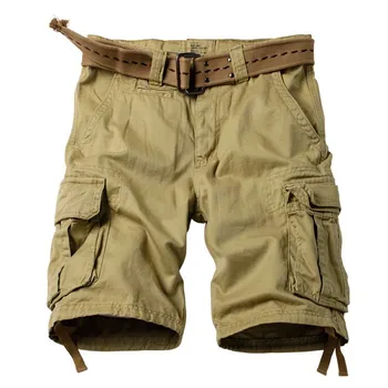

Fashion Cargo Shorts Men Casual Cotton Boardshorts Straight Loose Baggy Beach Shorts with Multi Pocket Man Clothes Plus Size