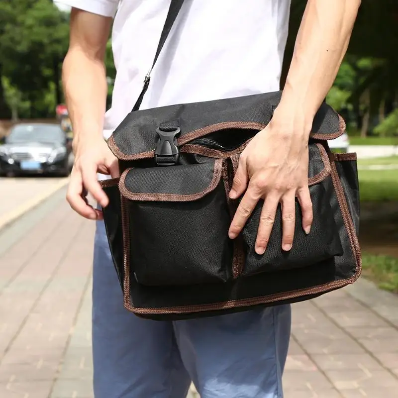 

600D Polyester Shoulder Tool Bag Screwdrivers Hardware Storage Organizer