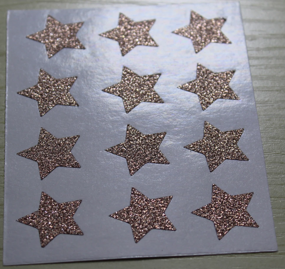 1.9cm Rose gold glitter star sticker sealsin Stickers from Home