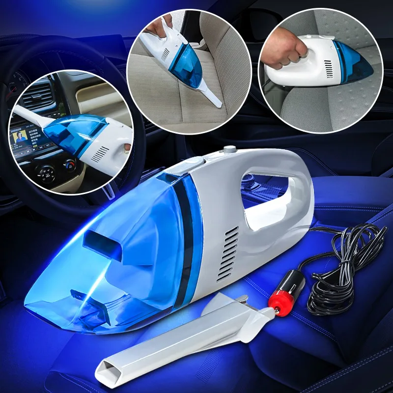 VicTsing Portable Super 12V 120W Vehicle Car Handheld Vacuum Dirt Cleaner Wet & Dry Blue and White Car Vacuum Cleaner 12V        (6)