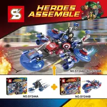 SY244 Heroes Assemble Minifigure Avenger Super Hero Captain America Winter Soldier 2016 Assemble Building Block Compatible Legoe