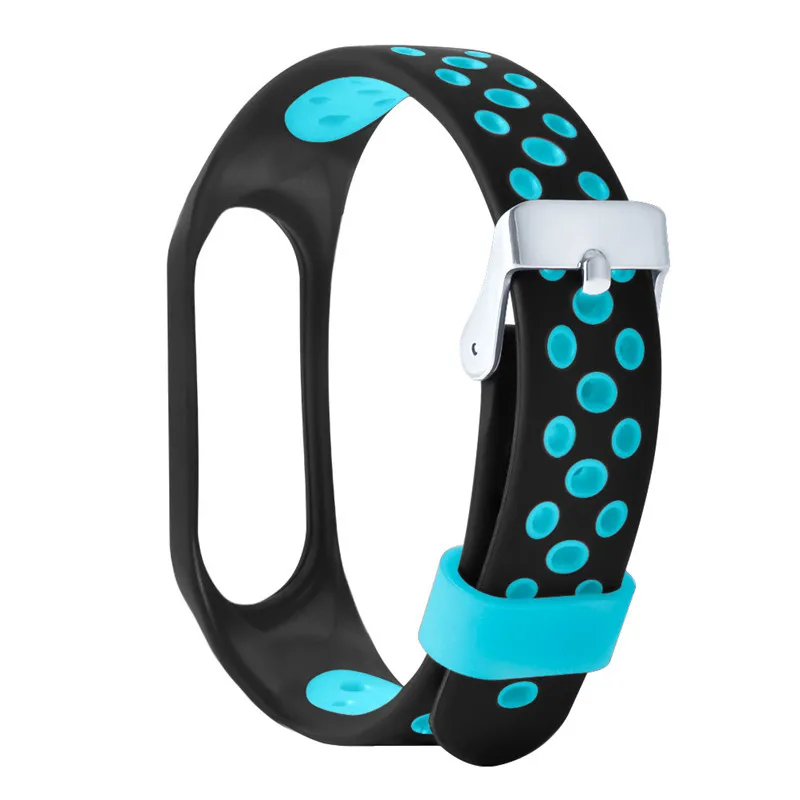 

Smart Accessories For mi band 3 New Lightweight Silicone Replacement Ventilate Sport Soft Wrist Strap Wristband For Mi Band 3