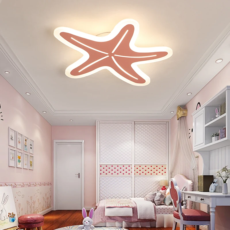 

Modern Kids Ceiling Light for Bedroom Decoration Children Room Starfish Ceiling Lamps Indoor Acrylic Ceiling Light Fixture