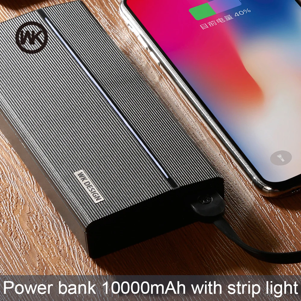 WK Portable Charger Power Bank 10000mAh Powerbank Batterie Externe for Power Bank Xiaomi iPhone X XS External Battery Poverbank WK Portable Charger Power Bank 10000mAh Powerbank Batterie Externe for Power Bank Xiaomi iPhone X XS External Battery Poverbank