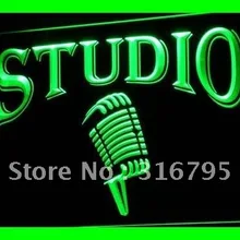 I587 Студия на воздухе микрофон бар светодиодный неоновый свет знак включения/выключения 20+ цвета 5 размеров