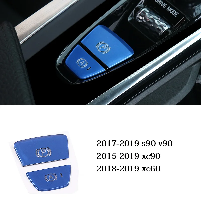 Для Volvo XC60 электронного стояночного тормоза P светильник блесток- s90 v90 автомобиля стикер- xc90 - Название цвета: Синий