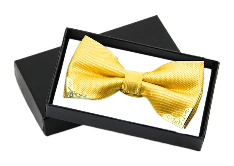 Модный брендовый мужской галстук-бабочка, регулируемые шелковые галстуки-бабочки для женщин и мужчин, свадебные галстуки-бабочки для мужчин, аксессуары для рубашек и воротников - Цвет: Yellow