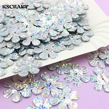 Ksccraft 24 мм Цветы Форма блестки ПВХ плоский для DIY Изготовление карт ремесло цветная коллекция