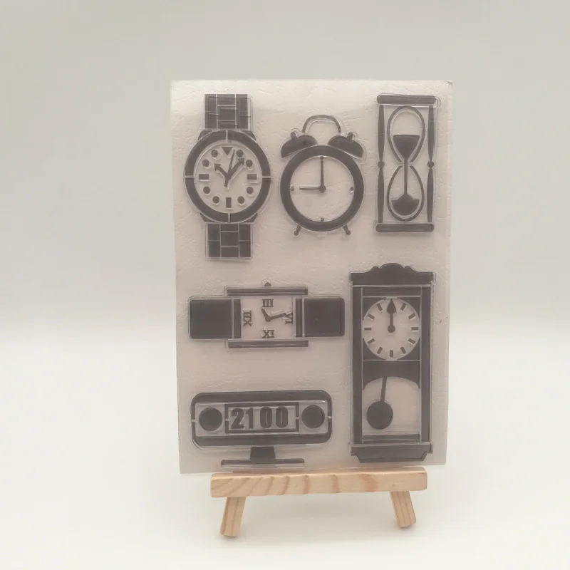 Clock Watch Transparent Stencil For Diy Scrapbooking Photo Album