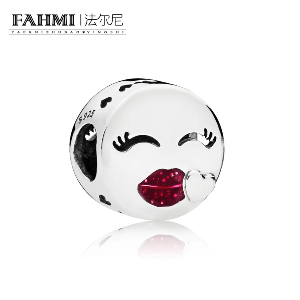 

FAHMI 100% 925 Sterling Silver 1:1 Authentic 796561EN152 KISS CHARM Bracelet Original Women Jewelry