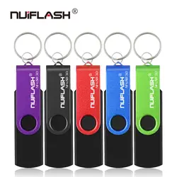 Nuiflash Usb 3,0 OTG вращения USB флеш-накопитель 16 GB 32 ГБ, 64 ГБ и 128 ГБ Флэшка высокоскоростная Флеш накопитель посылка с брелок для телефона