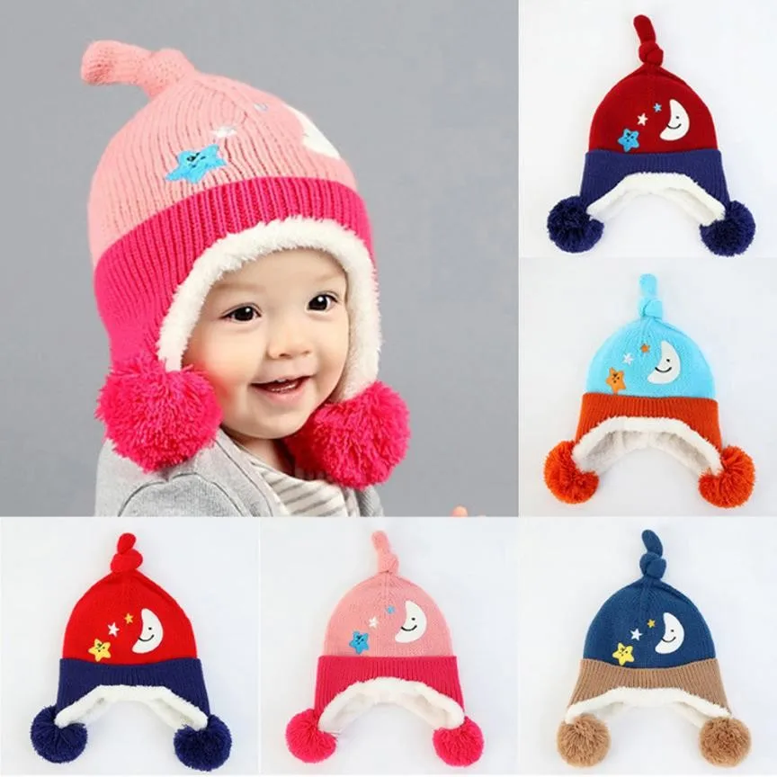 Spring Infant Hat Autumn Christmas Baby Toddler Kids Boy Girl Knitted