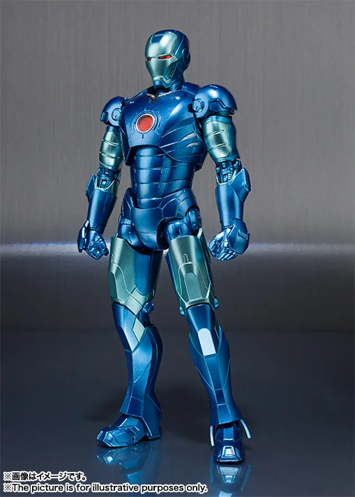 SHFiguart Marvel Avengers Iron Man MK3 Blue Ver. Joint Moveable PVC Ironman Action Figure Collection Model Kids Toy Gift 15cm