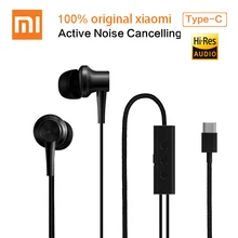 Xiaomi ANC Тип-C Портативный активный Шум микрофон с функцией шумоподавления дистанционного USB-C Гибридный Применение для Xiaomi Mi5 Note2 Mi5s Mi6 Note3