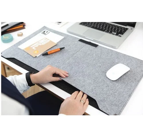 

Fashion Durable Computer Desk Mat Modern Table Felt Office Desk Mat Mouse Pad Pen Holder Wool Felt Laptop 67x33cm Desk Mat Pad