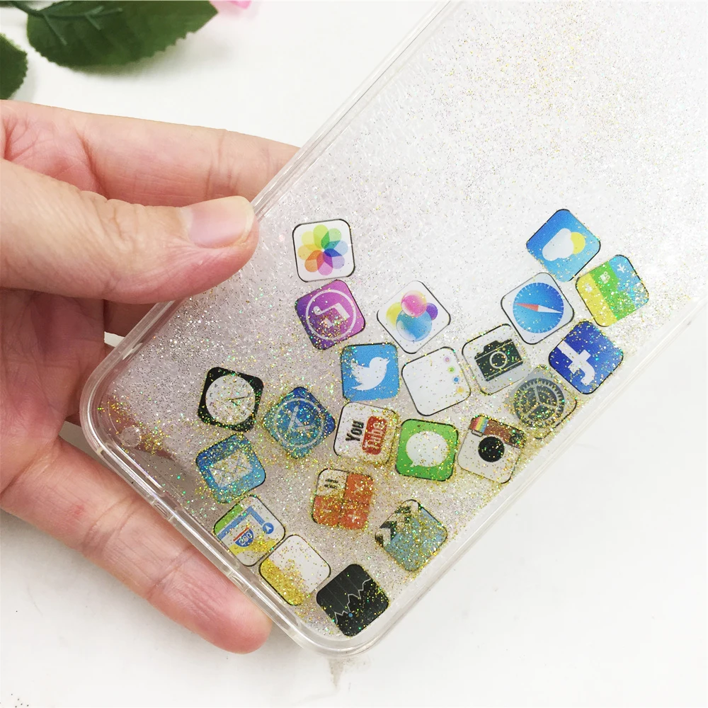 Забавный чехол для телефона с рисунком знаков мобильных приложений iphone 7 8 Plus