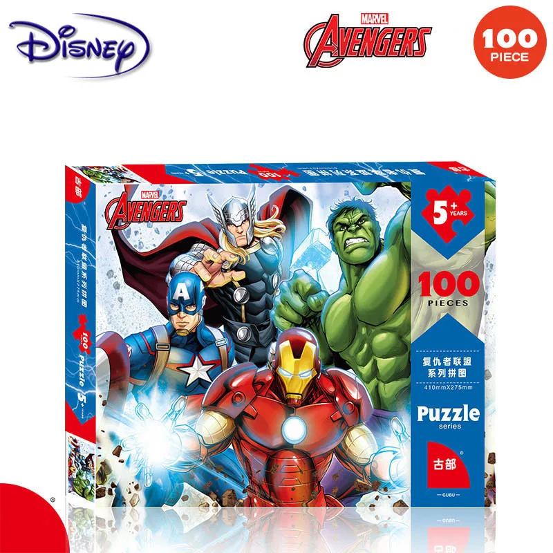 Disney Toys Puzzle Marvel Человек паук Мстители 100 детский самолет пазл|Пазлы| |