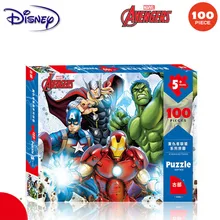 Disney Toys-rompecabezas de Marvel, avión de los vengadores, Spiderman, 100