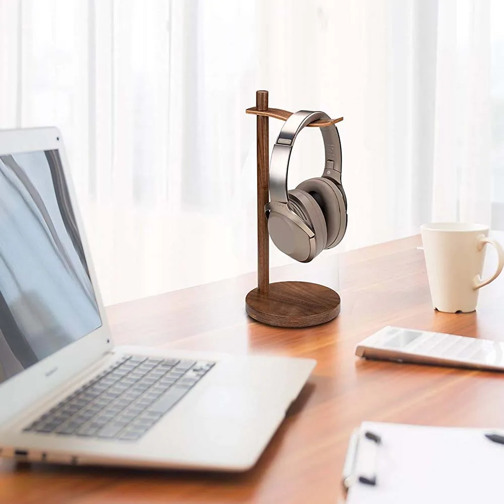 JINSERTA Headphone Holder Wooden Practical Stand Headset Show Shelf Universal Headphones Support Device Accessories Gift