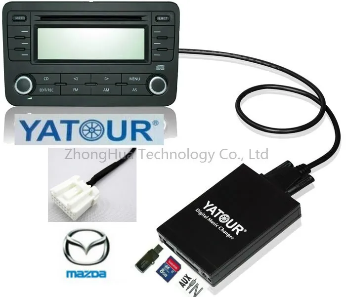 Yatour цифровой музыки чейнджер USB SD AUX MP3 Интерфейс для Mazda 2 3 5 6 BT-50 CX-7 MX-5 RX-8 MPV Субару Outback Tribute для Mazda 323, сетевой фильтр СПД Cx7