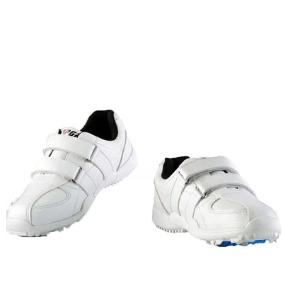 Pgm/брендовая дышащая спортивная детская обувь для гольфа; нескользящие туфли унисекс для мальчиков и девочек; кроссовки; повседневная обувь для тренировок; AA20174 - Цвет: Белый