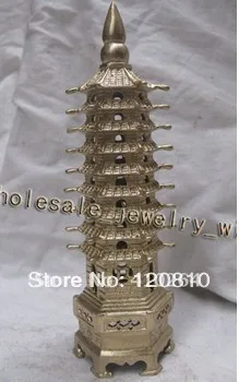 

17cm "Wen Chang Ta" Tower bronze statue