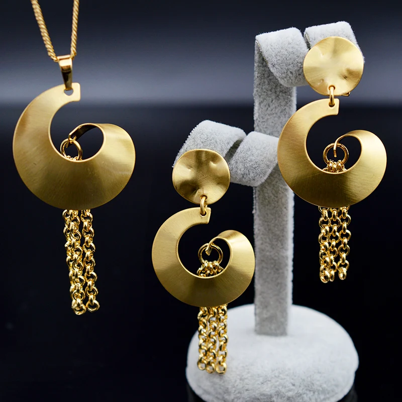 Sunny Jewelry милый романтический ювелирный набор с кисточками колье серьги кулон для