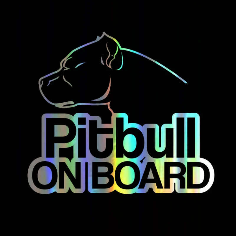Виниловая наклейка для автомобиля 16*13 9 см Pitbull на доске 3D стикер дверь и забавные