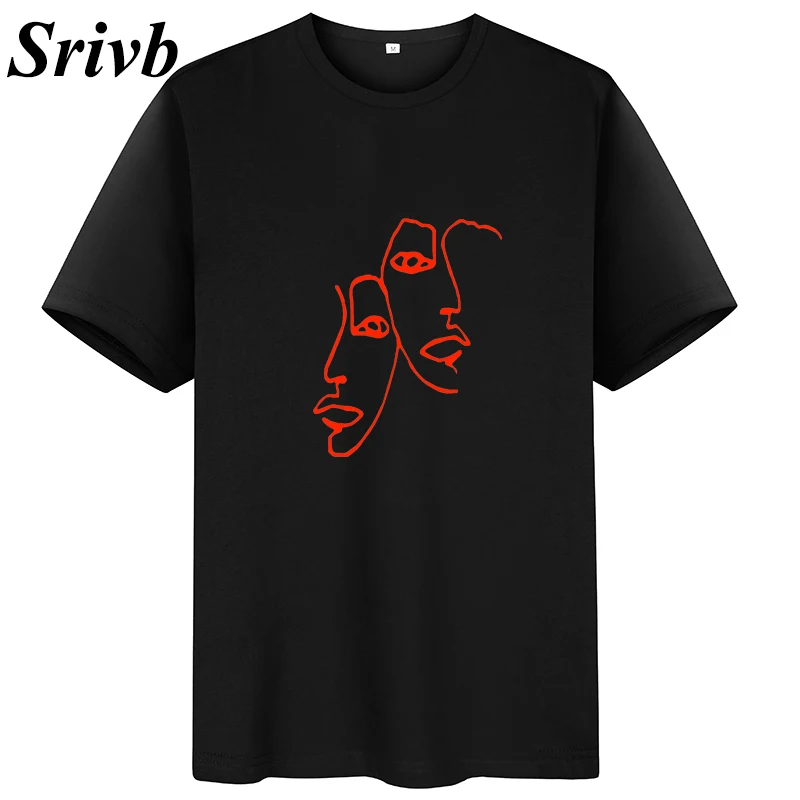 Srivb, новинка, летняя хипстерская футболка, женская, забавная, с принтом каваи, короткий рукав, для женщин, плюс размер, свободная, с круглым вырезом, женская футболка, топы - Цвет: Black