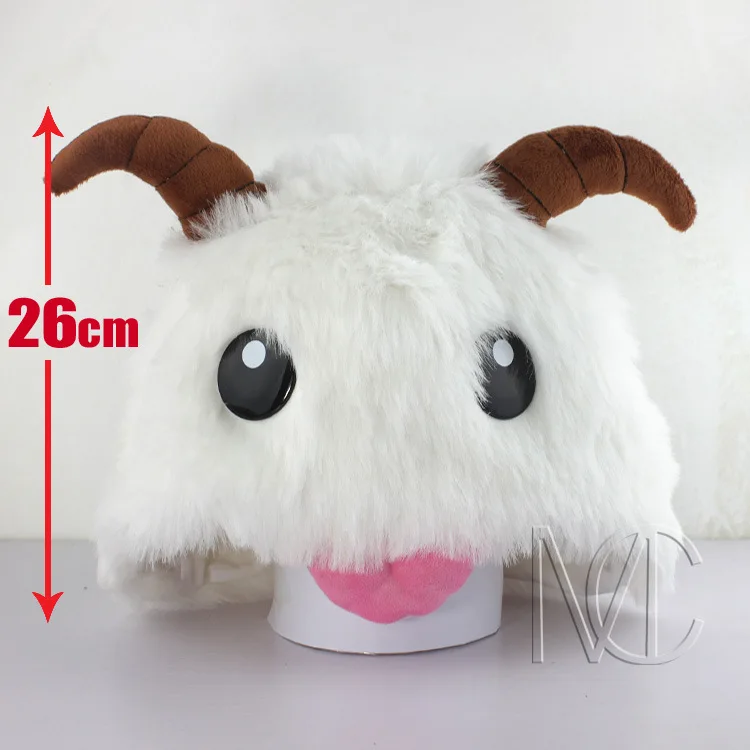 

10 pcs/lot Game LOL Poro Hat lol 26 cm Plush Caps Cosplay Prop Chirstmas gift