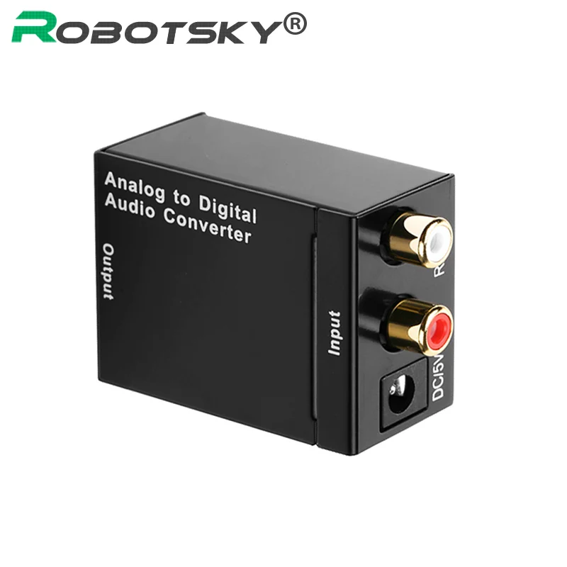 

Robotsky Digital to Analog Audio Converter Adapter R/L SPDIF Optical Coaxial RCA Toslink Audio Converter for TV Box